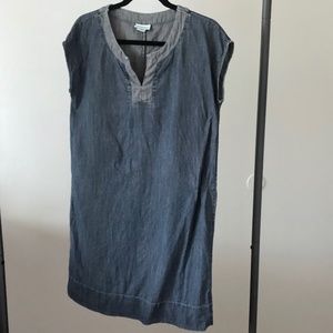 Chambray shift dress